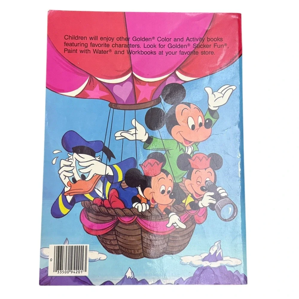 2 Vintage 1980s‎ Walt Disney  Mickey Mouse and Friends Coloring Books Retro Used